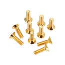 Suleve M3AH1 10Pcs M3*10 Countersunk Head Hex Socket Screws Steel Alloy Titanium Plating Gold