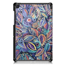 Tri-Fold Pringting Tablet Case Cover for Samsung Galaxy Tab S5E SM-T7290 SM-T725 Tablet - Tree Leaves
