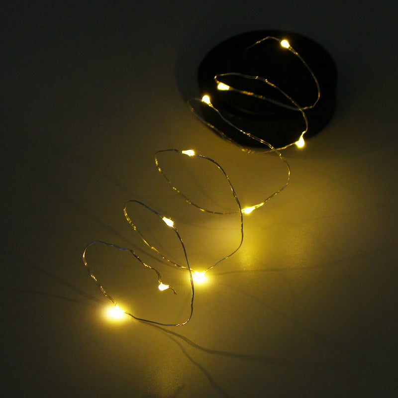 Solar Powered 1M 10LEDs Black Cover Mason Jar Lid Insert Light Fairy String Wire Lamp Garden Decor