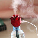 USB Rose Shaped Ultrasonic Humidifier Car Office Home Use Portable Mist Maker