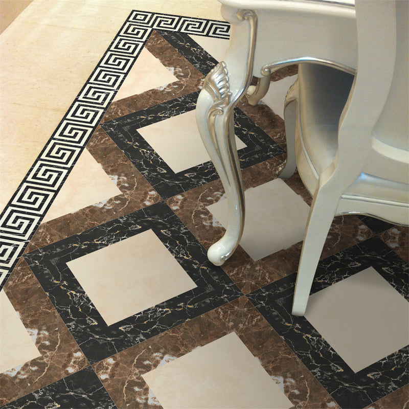 Plate Marble Pattern DIY Tile Sticker High-end Floor Tile Decorative Line Stickers Tile Wall Sticker