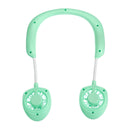 Portable USB Rechargeable Fan Neckband Lazy Neck Hanging Dual Cooling Mini Fan