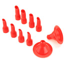 Drillpro 10pcs Universal Glue Nozzle Glass Glue Tip Mouth Nozzle with Base