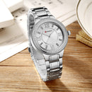CURREN 9004 Diamonds Casual Style Women Watches Stainless Steel Strap Quartz Watch