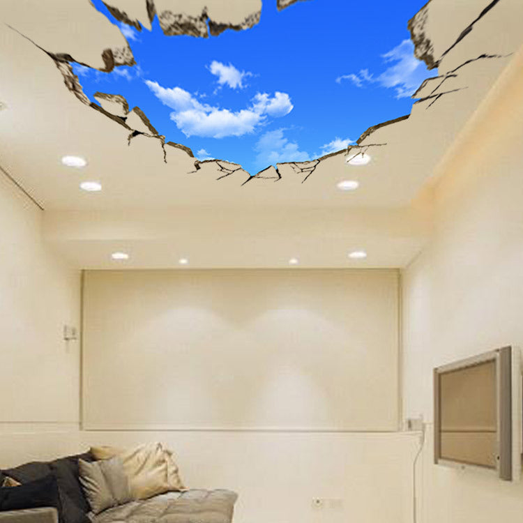 Miico 3D Creative PVC Wall Stickers Home Decor Mural Art Removable Sky Landscape Decor Sticker
