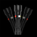 XANES 4Colors Light 9Modes LED Flashlight Railway Signal Lamp Flashlight Outdoor Multifunctional Waterproof 18650/AAA Flashlight with Tail Magnet