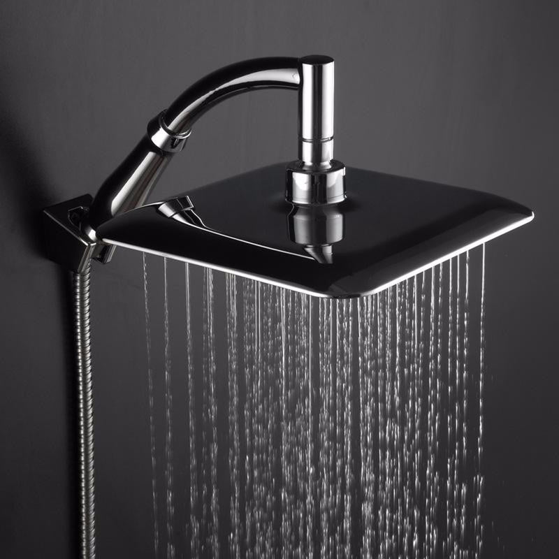 9 Inch Square Angle Bathroom Rainfall Pressurize Wall Mount Top Rainfall Shower Head