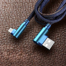 Bakeey 2.4A Type C 90 Dual Elbow Denim Data Cable Charging Wire for Samsung Note 9 9s Xiaomi Mi8 HUAWEI P20