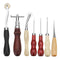 31Pcs Sewing Kit Needle Thread Cutter Leather Hollow Awl Polish Tool Handcraft