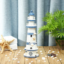 Mediterranean Wooden Light House Tower Nautical Starfish Shell Theme Home Decorations