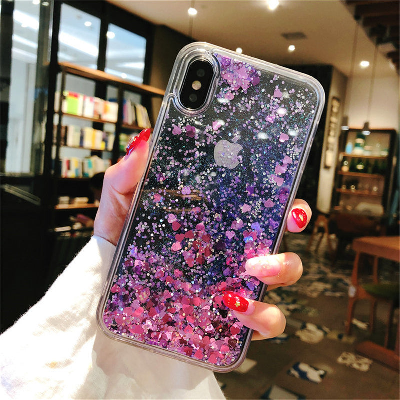 Bakeey Glitter Bling Liquid Flowing Silicone Protective Case For iPhone X/XS/XR/XS Max