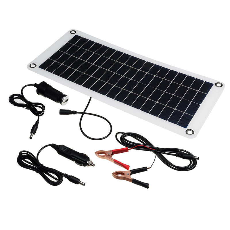 Mono Solar Panel Waterproof DC USB Monocrystaline Flexible Solar Charger Power Bank Outdoor Camping Hiking Battery Charger