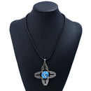 Unisex Fidget Spinner Necklace Four Leaf Crab Craws Pendant Necklace Women Men