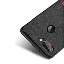 Bakeey Luxury Fabric Splice Soft Silicone Edge Shockproof Protective Case For Xiaomi Mi8 Lite