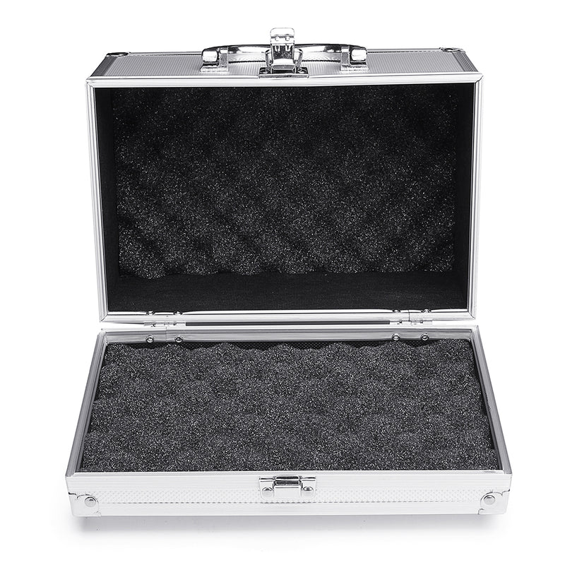 Aluminum Hard Case Foam Black Briefcase Tool Box Carrying Case Portable Tool Case