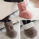 Electric Foot Winter Warmer Shoes Plush Heating Warm Slipper Feet Heat