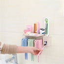 Bakeey Wall-mounted Toothbrush Holders Rack Automatic Toothpaste Dispenser Wash-Rinse Set
