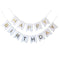 1 SET Paper Happy Birthday Party Bunting Banner Decorations Hanging Pastel Flags Party Decora