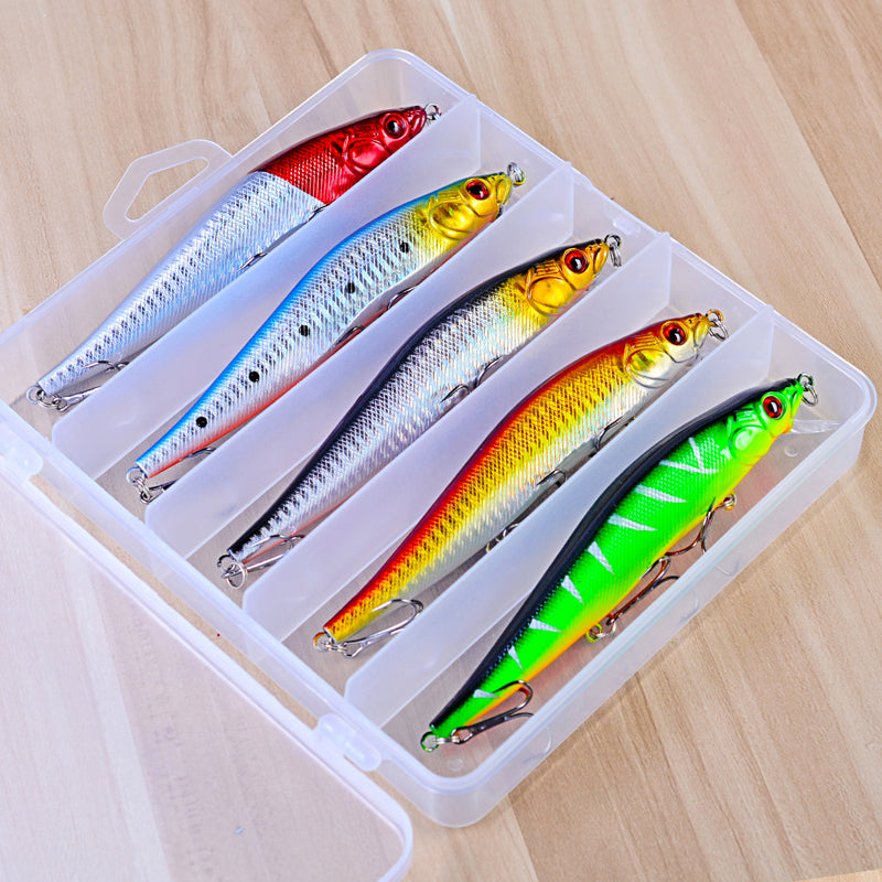 ZANLURE 5pcs/set 140mm 20.5g Minnow Fishing Lure Artificial Hard Baits Carp Fishing Baits