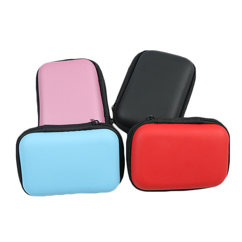 Mini Portable Zipper Hard Earphone Storage Case EVA USB Audio Data Line Headset Earphone Bag