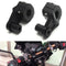 7/8 inch 22mm Motorcycle Handlebar Riser Handle Fat Bar Mount Clamps Bracket Black Aluminum