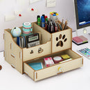 3 Colors Creative Pencil Pen Holder Storage Box Rack Desk Stationery Density Plate Multifunctional Home/Office Desktop Organizer