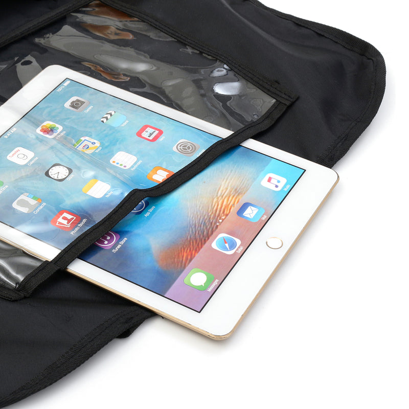 64 x 46cm Car Seat Back Storage Bag Organizer with Touch Screen Tablet Holder Box