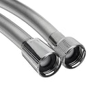Water Hose Pipe Connectors Smooth Siver PVC Flexible Shower Hose Replacement Accessories