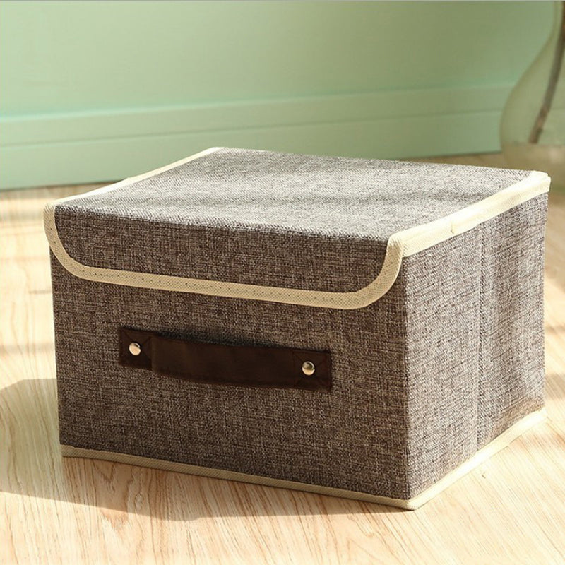 Cotton Linen Books Sundries Thickening Storage Box Collapsible Clothing Organizer Clothes Storage Bag