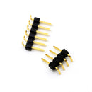 10Pcs Lantian 2.54mm Gold-plated 3U Reverse Curved Single Row Pin Header Connector