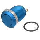 Excellway 5A/16V 12mm 2Pin Button Switch Stainless Steel Momentary Push Button Switch Flat Top 5 Color