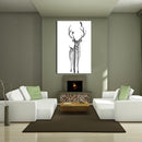 Miico Hand Painted Oil Paintings Simple Style Deer Family B Wall Art For Home Decoration Painting