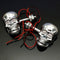 4pcs 12V 0.5W Skeleton Turn Signal Light Motorcycle Skull Head Indicator Lamp