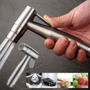 4Pcs Stainless Steel Portable Bidet Shattaf Douche Spray Hold Toilet Shower Head Hose Set