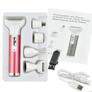 5 IN 1 Electric Shaver for Women Painless Hair Remover Set Epilator USB Rechargeable with 5 Detachable Attachments for Bikini Trimmer/Nose Hair Trimmer/Eyebrow Shaper/Body Shaver