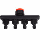Gardening Household Pipe Plastic Four-Way Valve Splitter Irrigation Hose Co