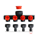 Gardening Household Pipe Plastic Four-Way Valve Splitter Irrigation Hose Co