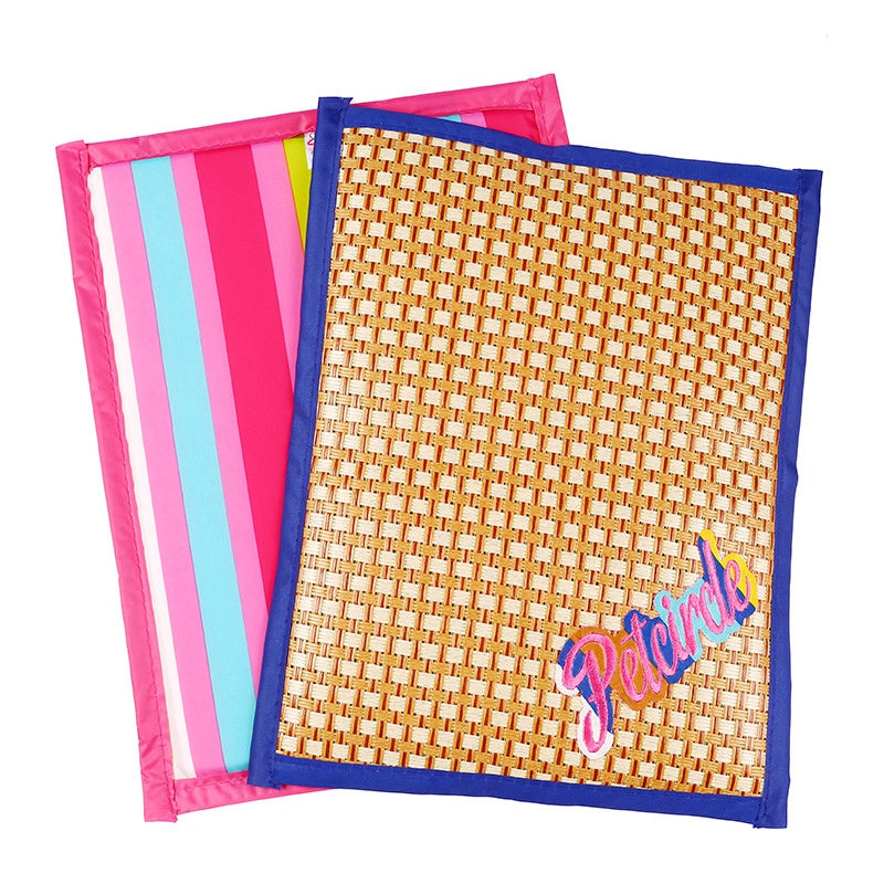 Pet Pad Summer Cooling Mat Dog Beds Mats Pet Ice Pad Cool Cold Rattan MoistuO9O4