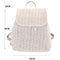 Fashion Straw Woven Backpack Ladies Shoulder Bag Summer Girl Backpack Femal X9J1