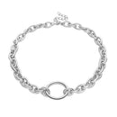 Gothic Chain Choker Necklace Circle Rock Statement Necklace For Women Goth