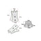 Erhu Zhonghu Mute Finish Muffler Silencer String + Rosewood Bridges Set Par
