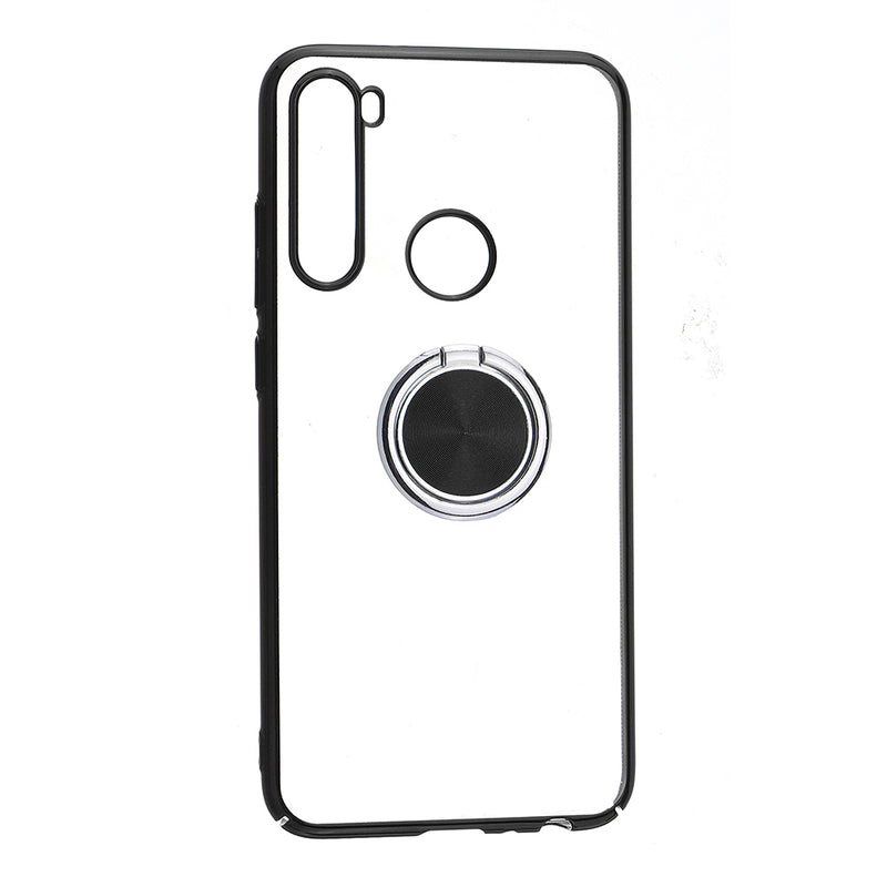 Bakeey Plating Transparent Ultra-thin with Finger Ring Holder Shockproof PC Protective Case for Xiaomi Redmi Note 8