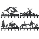 6 Hooks Wall Mounted Door Coat Cloth Hook Hat Rack Robe Decor Hanger Holder