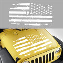 Car American USA Flag Hood Blackout Vinyl Decal Stickers For Jeep/Wrangler JK TJ YJ