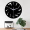 Emoyo ECY030 Creative Haircut Pattern Wall Clock 3D Wall Clock For Home Office Decorations B