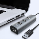 DM CHB008 USB2.0 with 4 Ports USB Hub Extender Extension Connector Adapter for PC Laptop