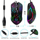 2X(G819 Mechanical Gaming Mouse Usb Wired Optical Horse Racing Mouse Adjust