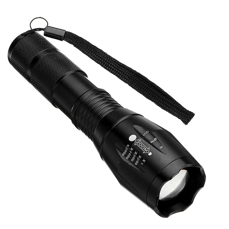 XANES A100  T6 800Lumens 5Modes Brightness Zoomable Tactical LED Flashlight Suit