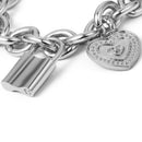 Punk Lover'S Lock Pendant Bracelets Bangles Fashion Metal Carved Love Heart