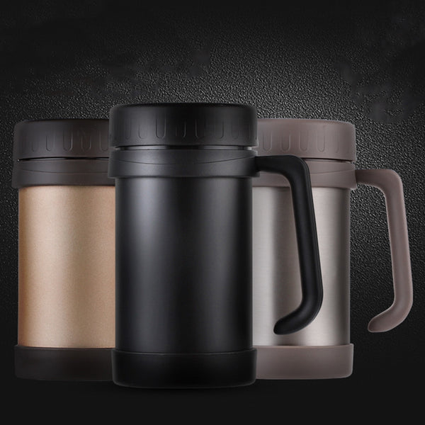 500Ml/17Oz Thermo Mug Stainless Steel Vacuum Flasks With Handle Thermo Cup  B2M1